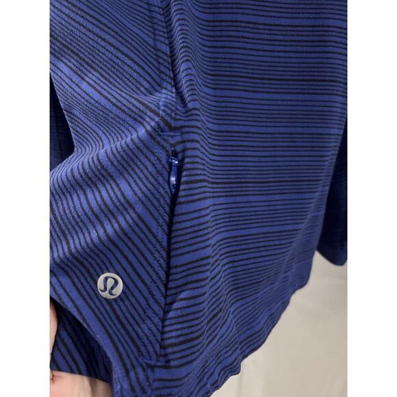 Lululemon Women’s Kanto Catch Me Long Sleeve Size 6 Kanto Striped Sapphire Blue - Picture 6 of 6